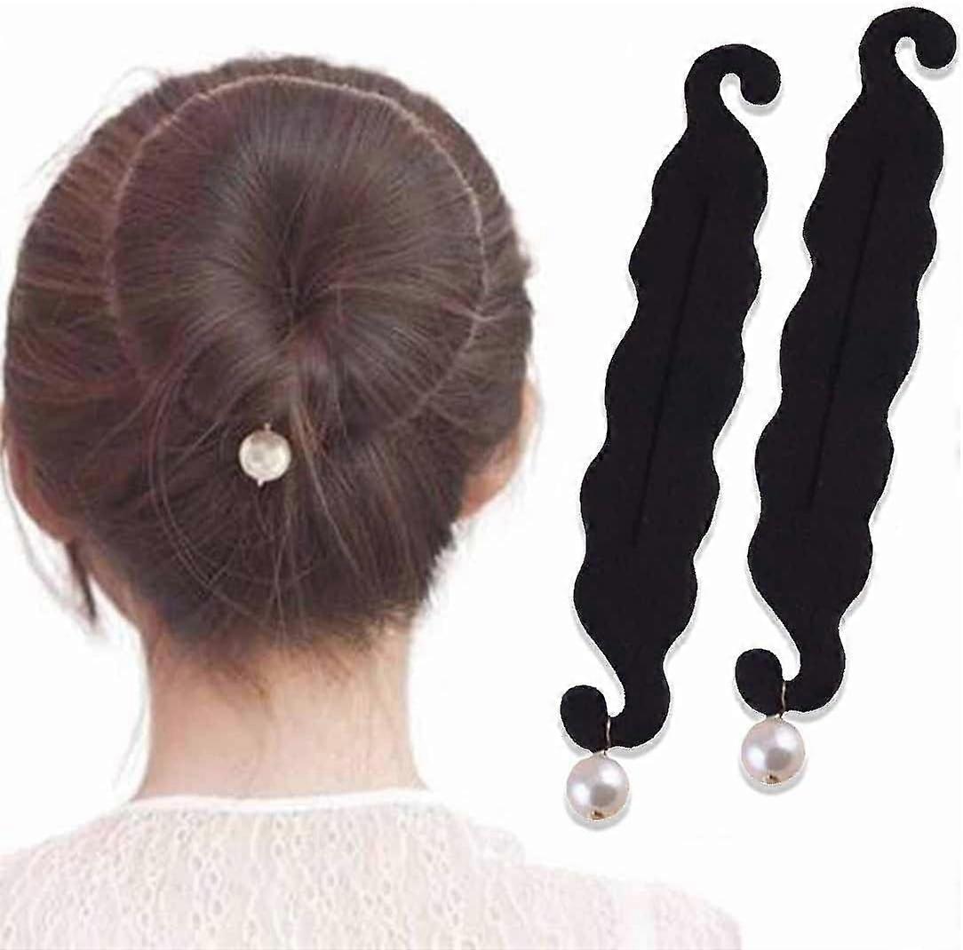 Lot de 2 Outil de tressage de cheveux, Coiffure Donut Bun Maker, Mode