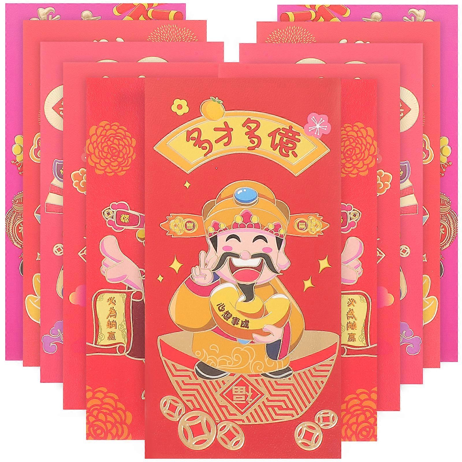 24Pcs New Year Red Envelopes 2023 Red Packets Rabbit Pattern Money Envelopes Spring Festival Gifts