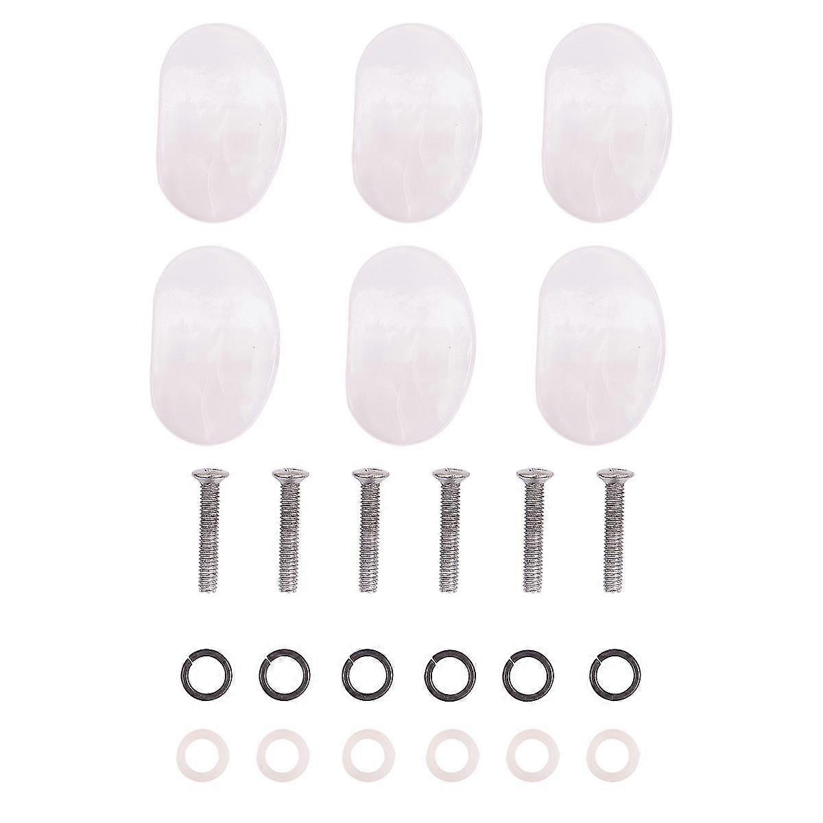 6 Pcs Semicircle Shape Electric Guitar Tuning Pegs Tuners Machine Head Replacement Buttons Knobs-Good