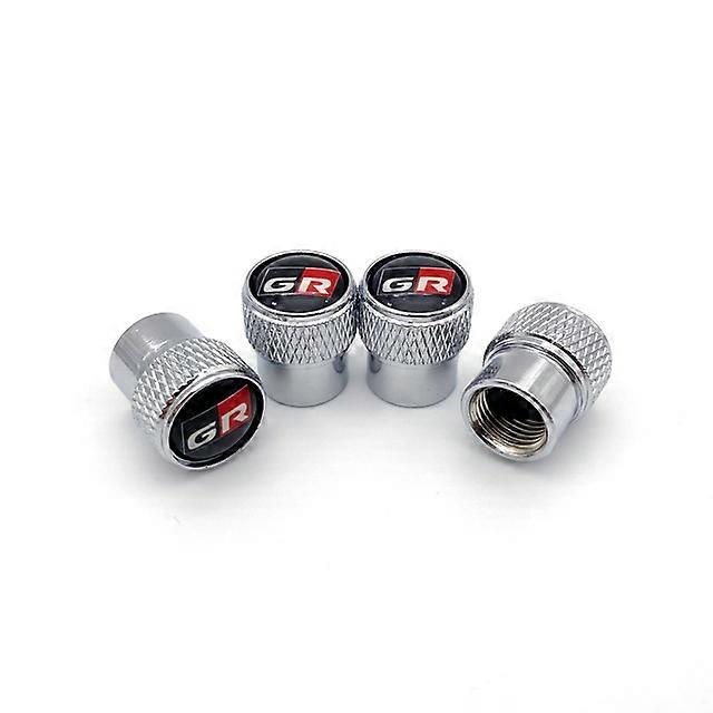 4Pcs Car Wheel Tire Stem Air Valve Caps Anti-theft For Toyota GR Sport Gazoo Racing RAV4 C-HR Mirai Prado Avensis Accessories shry
