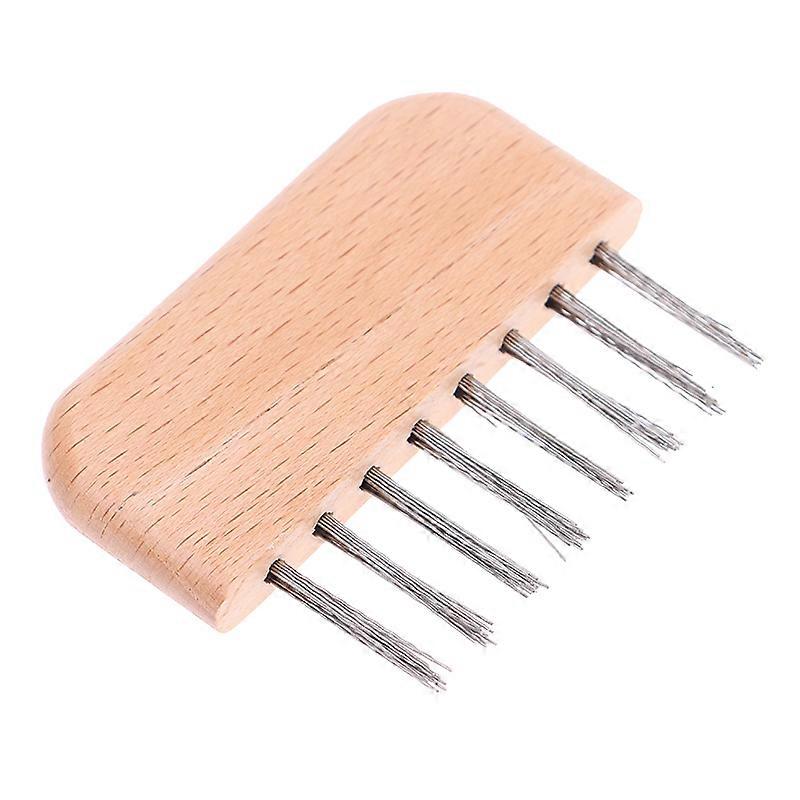 1PCS Wooden Comb Cleaner Delicate Cleaning Removable Hair Brush Comb Cleaner Tool Handle Embeded Tool
