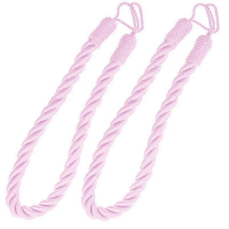 curtain 2pcs thicken rope pink twisted durable plain modern