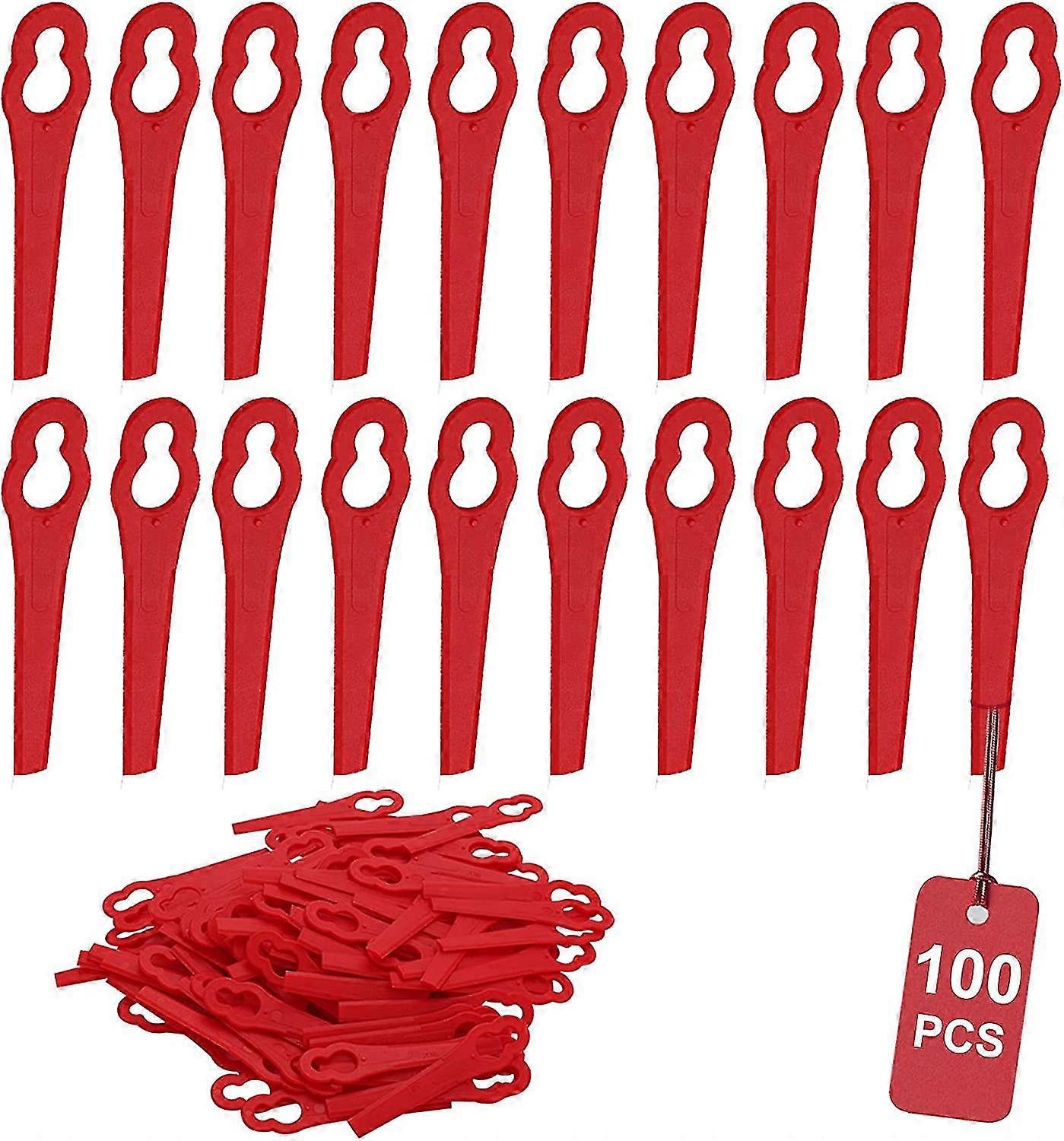 100 Pack Improve Thick Plastic Replacement Blades Good Toughness Blades For Trimmer Red