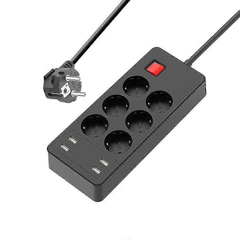 1.5m multifunctional household smart power socket (six holes)