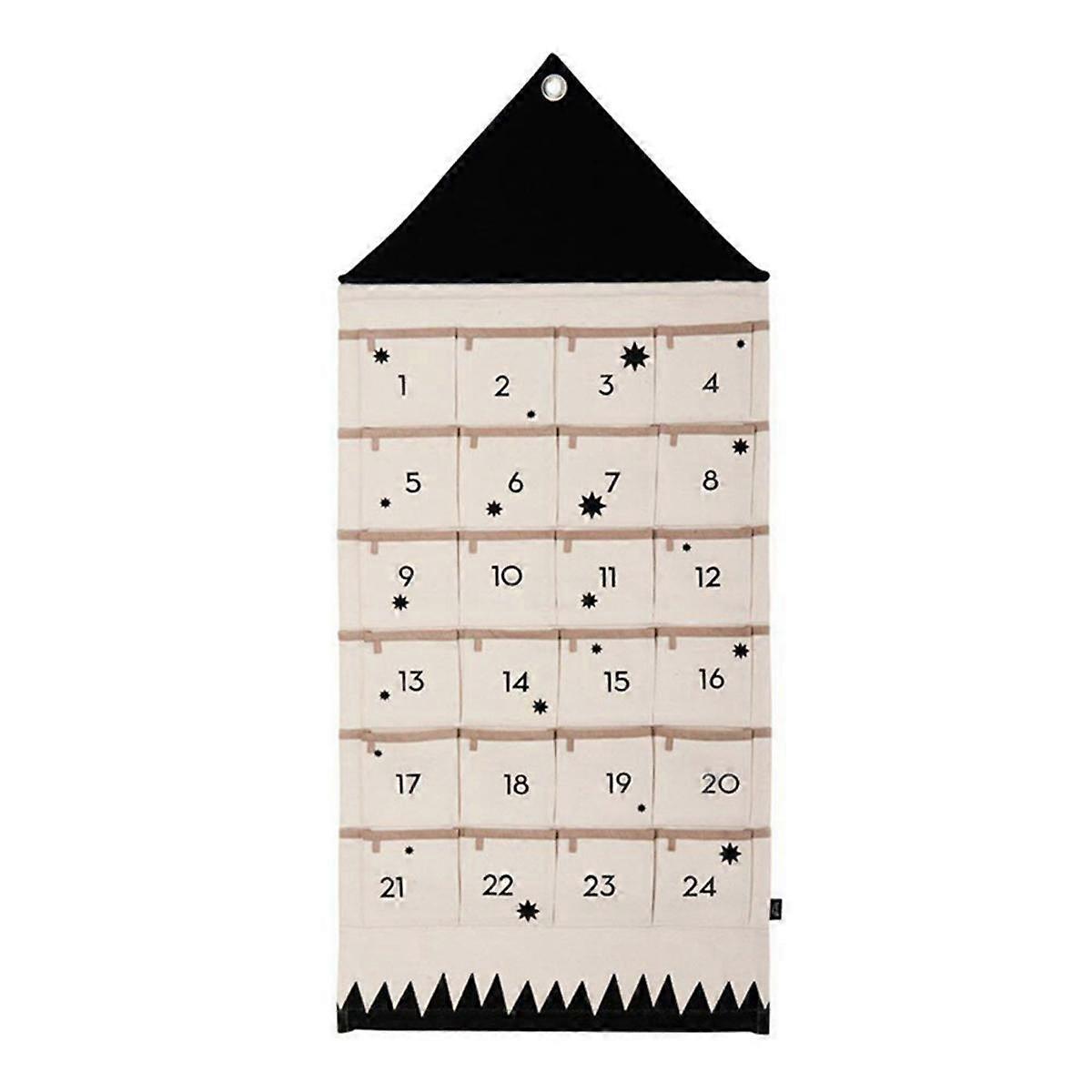 Hanging Storage Bags,-Calendar,Fabric -Calendar with 24 Pockets,for Children Storage Chocolate and Sweets
