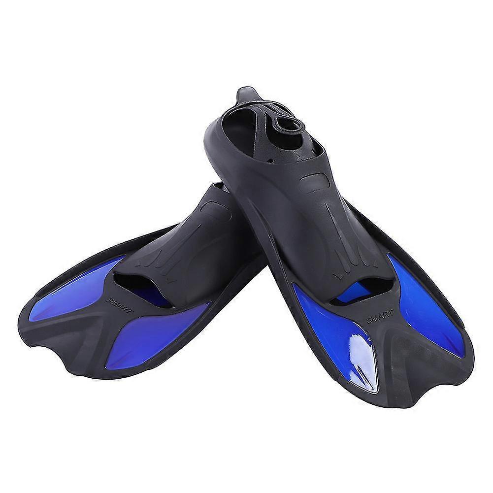 1ζεύγος Swim Foot Fins Swimming Diving Open Heel Adjustable Snorkel Fin For Men Women Blue