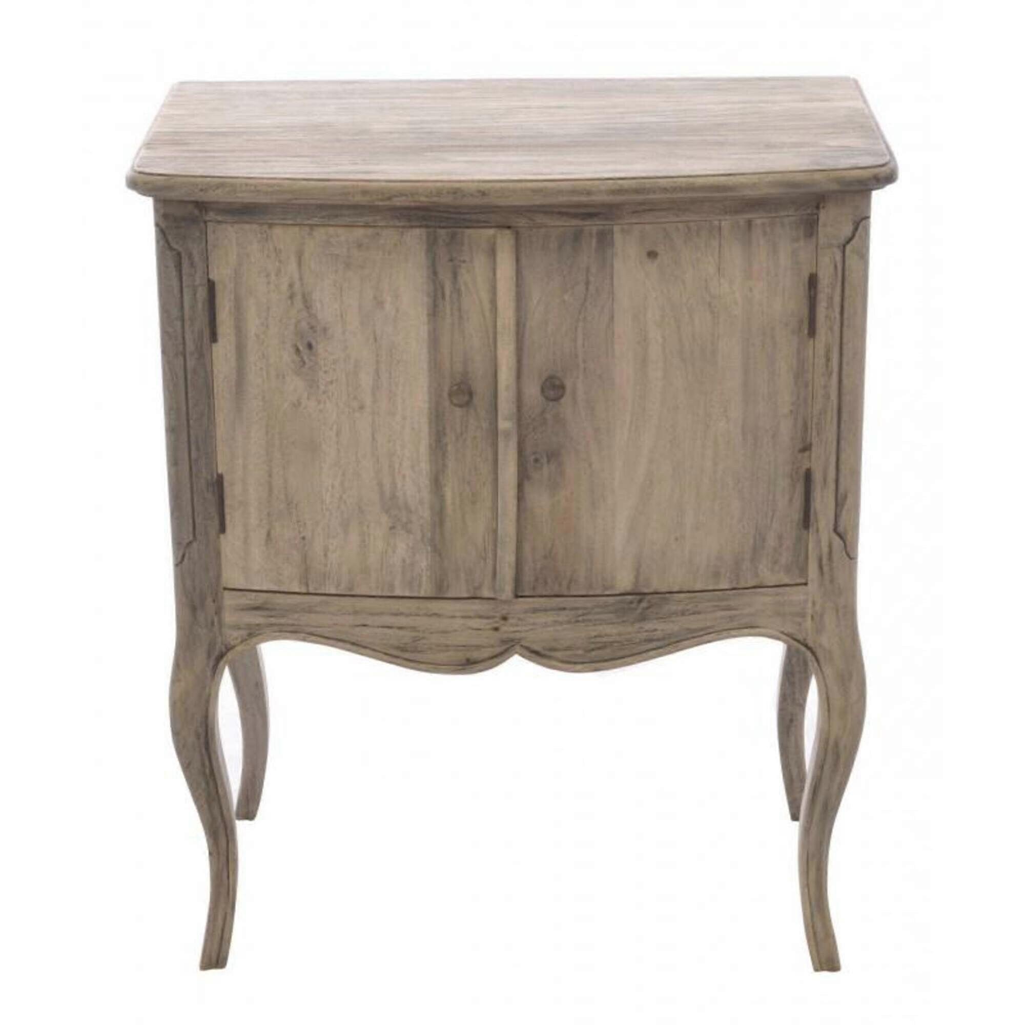 French Country Cupboard In Bleached Finish