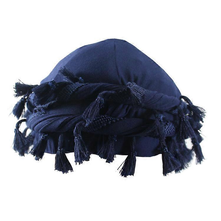 Mens Turban Vintage Twist Head Wrap Satin Lined Halo Turban Modal and Satin Turban Tie
