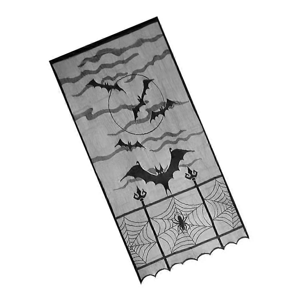  Holiday Lace Tablecloth Rectangular Cobweb Table Runner Black Placemat