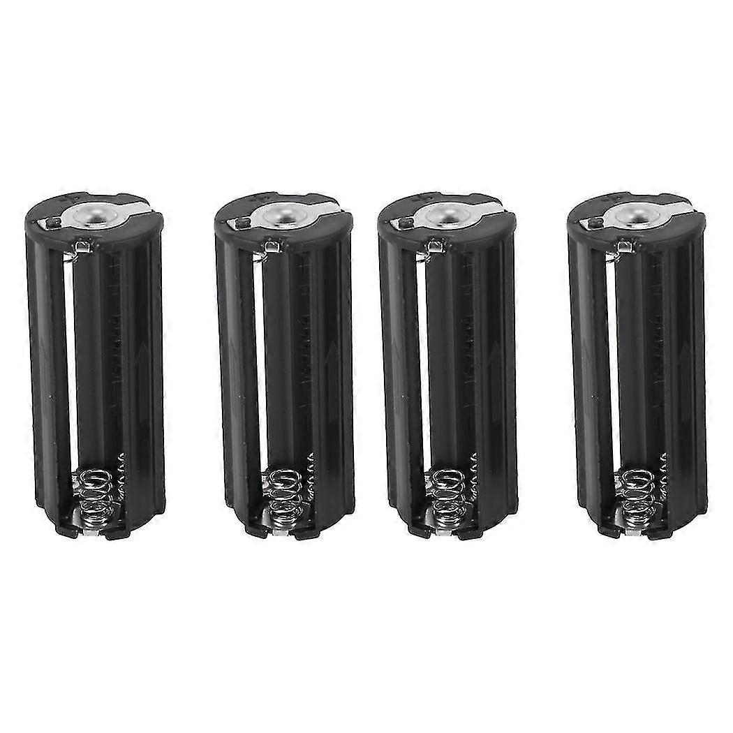 4pcs Black Battery Holder For 3 X 1.5v Aaa Batteries Flashlight Torch