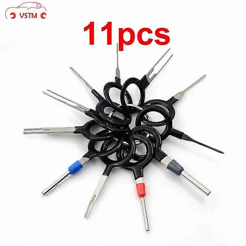 11Pcs Car Terminal Removal Tool Wire Plug Connector Extractor Puller Release Pin Extractor Kit For CarPlug Repair Tool
