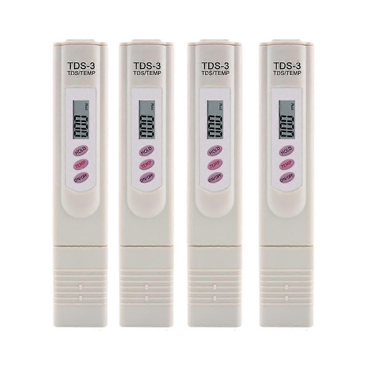 4 Pcs Tds Meter Water Quality Tester Filter Pen Testing Water Quality For Drinking Water Purity/swimming Pools/aquariums