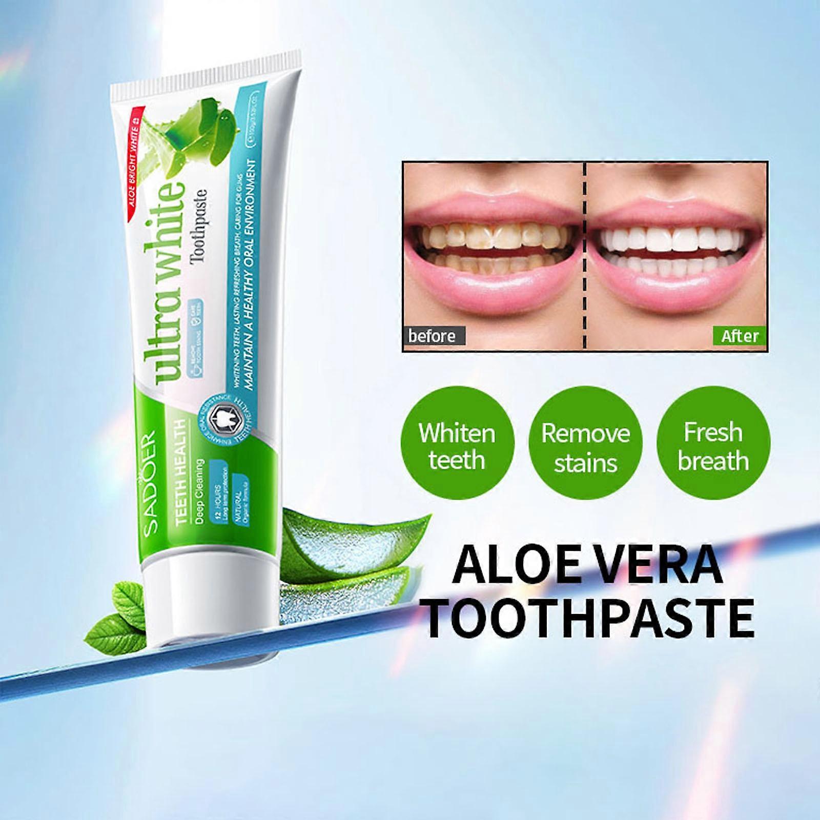 Aloe Whitening And Stain Removing Toothpaste Oral White Teeth And Gums Toothpaste 100g