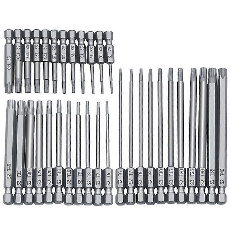 11/12pcs Tamper Proof Security Drill Bit Set Torx Screwdriver Flat Head 1/4 Hex