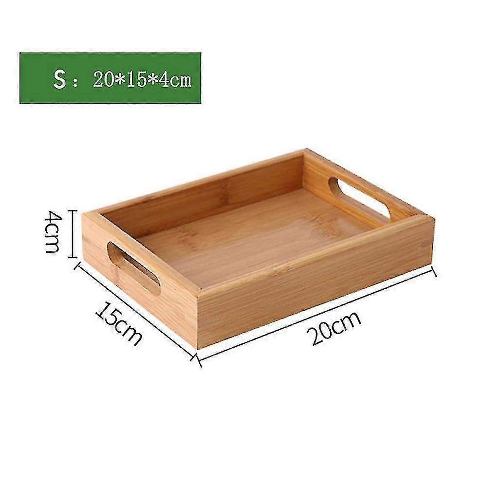Wooden Bamboo Rectangular Serving Plate Tea Cutlery Plates Pallet S