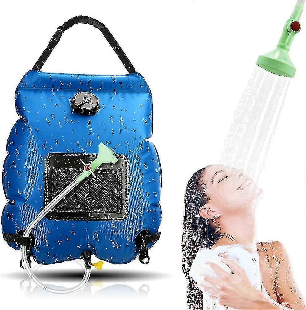 Solardusche Outdoor Solar Bag 20l, Campingdusche Wassersack Heizung Mit Duschkopf Gartendusche Pooldusche Warmwasser Shower Outdoor Camping