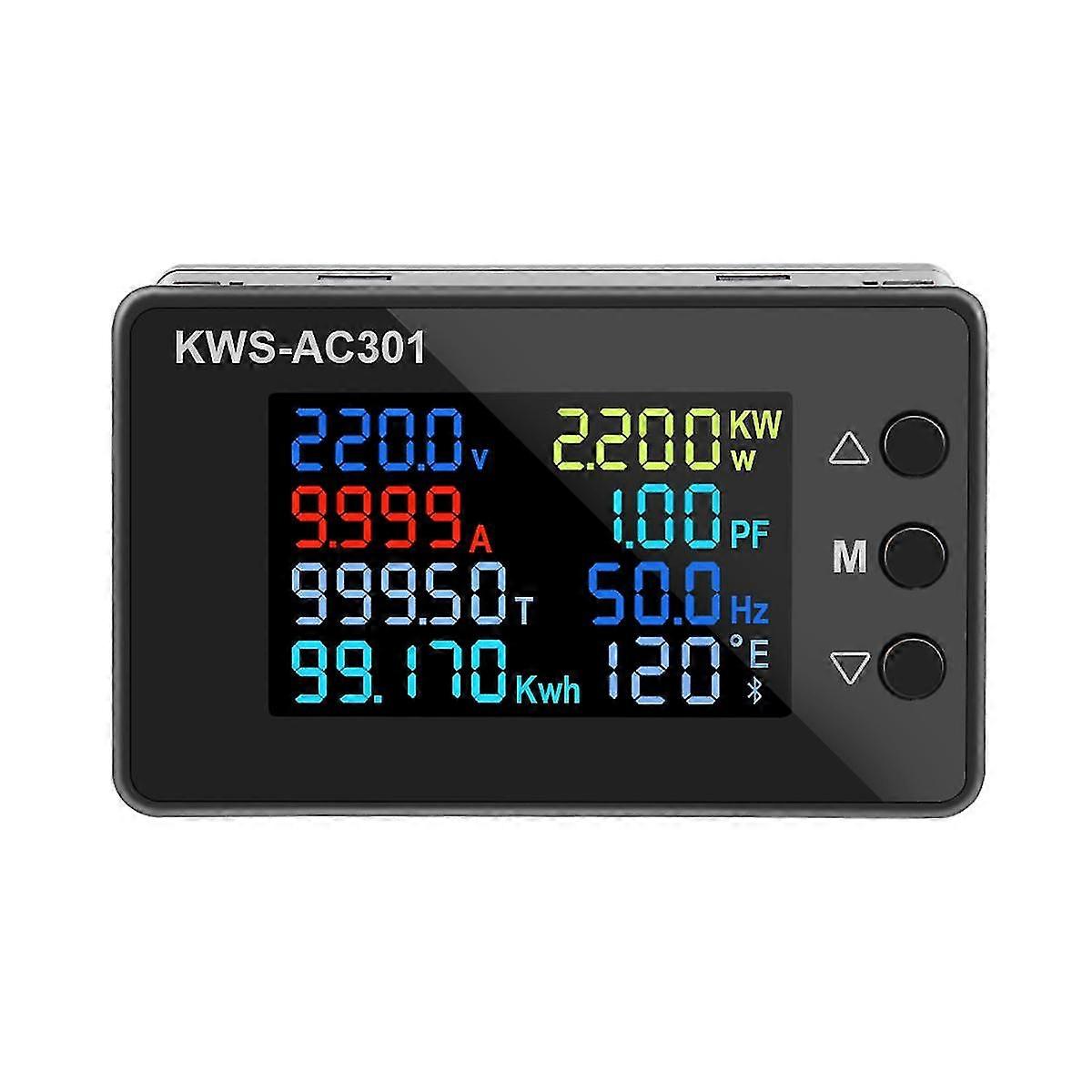 Digital Display Current Voltmeter 50-300v Ac Wattmeter Multifunction Electric Meter Power Detector