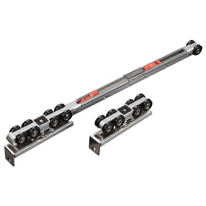 Sliding Door Hardware and Track Kit Slow Close Barn Door Hardware 47" Track Single Door 4 Wheel Bilateral Soft Close
