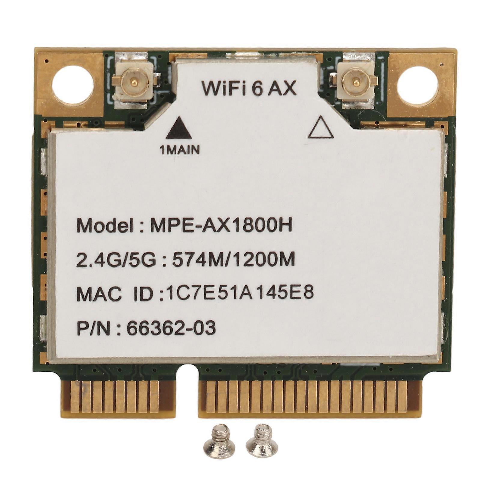 AX1800H Wifi 6 Card 2.4GHz 5GHz Dual Band Bluetooth 5.2 Mini PCIE Interface WiFi Adapter for Windows 10 11 for Linux YEMMA