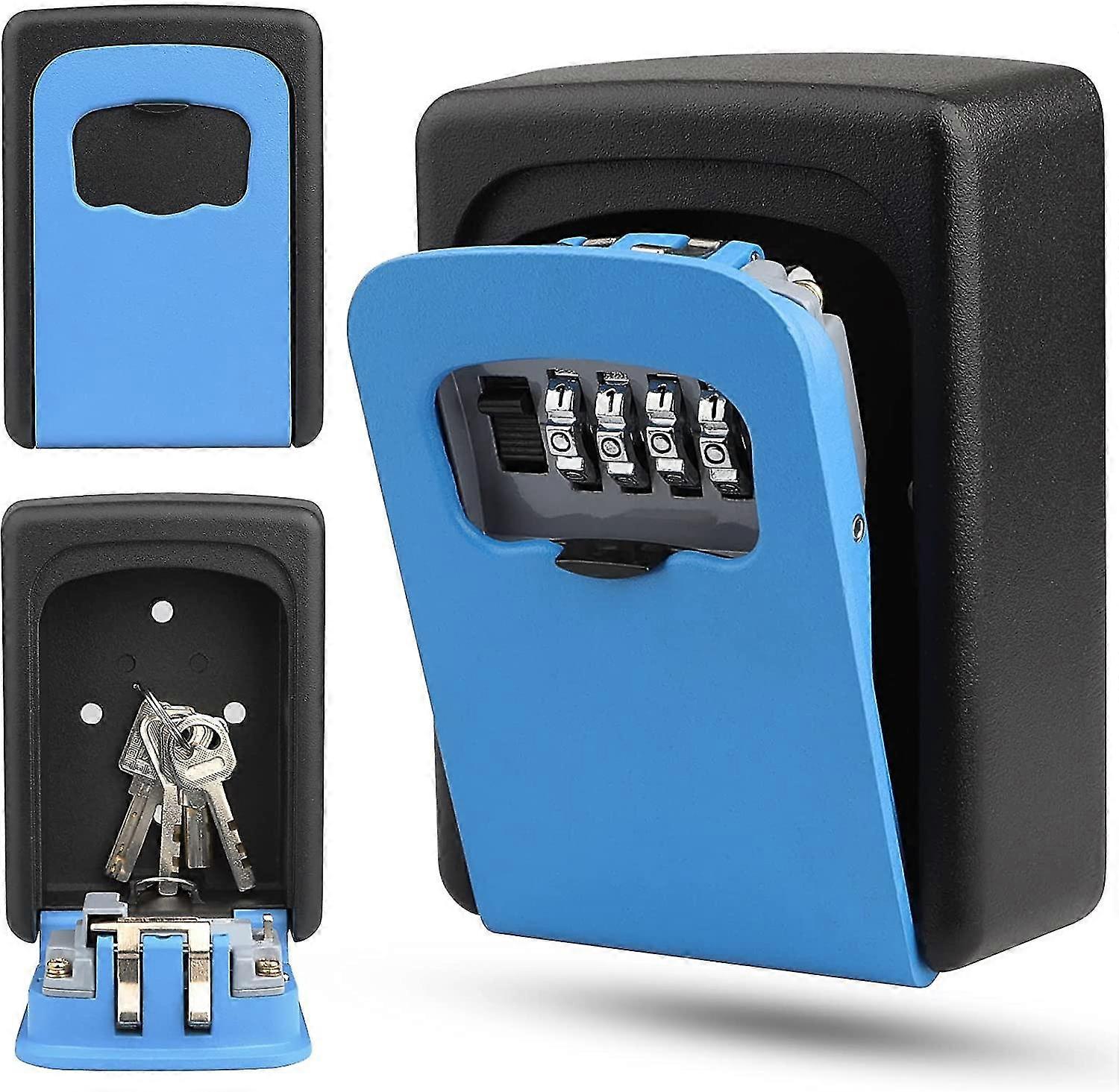 Key Box Wall Key Box Key Safe, Waterproof And Rustproof Key Safe With 4-digit Number Code, Combination Key Safe Storage Lock