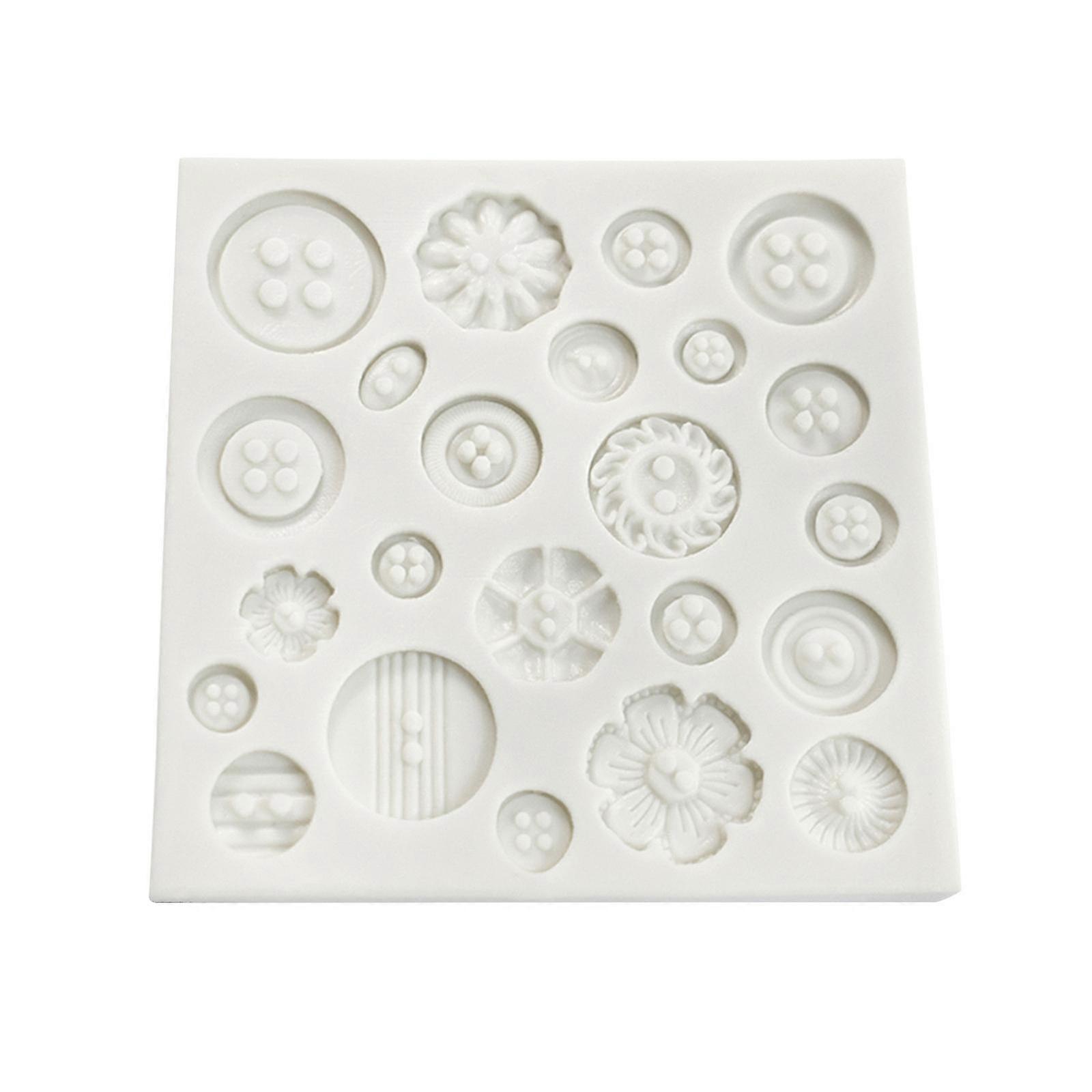 Diy Creative Button Fondant Silicone Mold Chocolate Cake Decoration Baking Mold