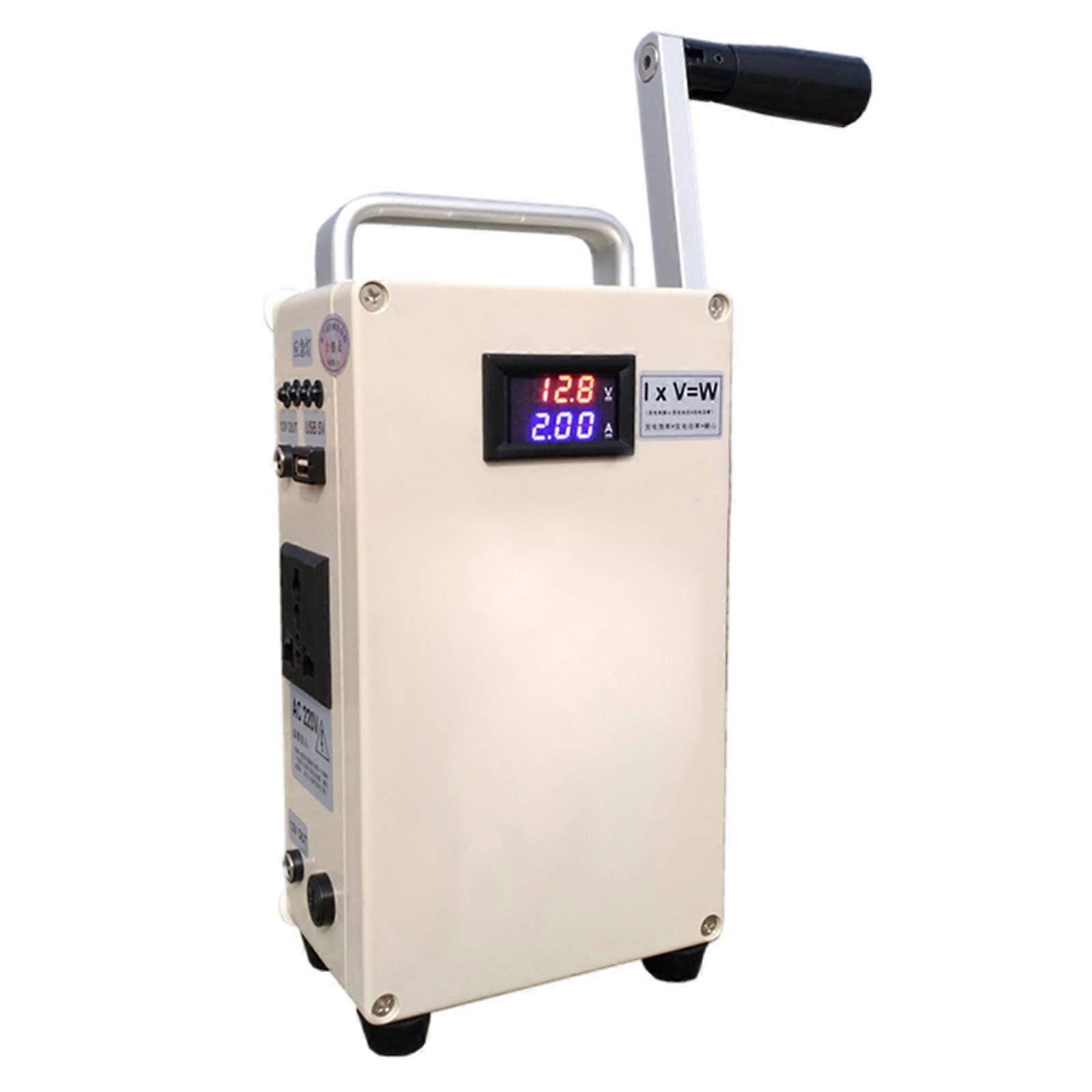30W nødstrømforsyning 5V220V Dual Output Håndsveiv Generator Utendørs Bærbar Ladestasjon Nød Backup Strømforsyning Multi-Funksjon Mobi