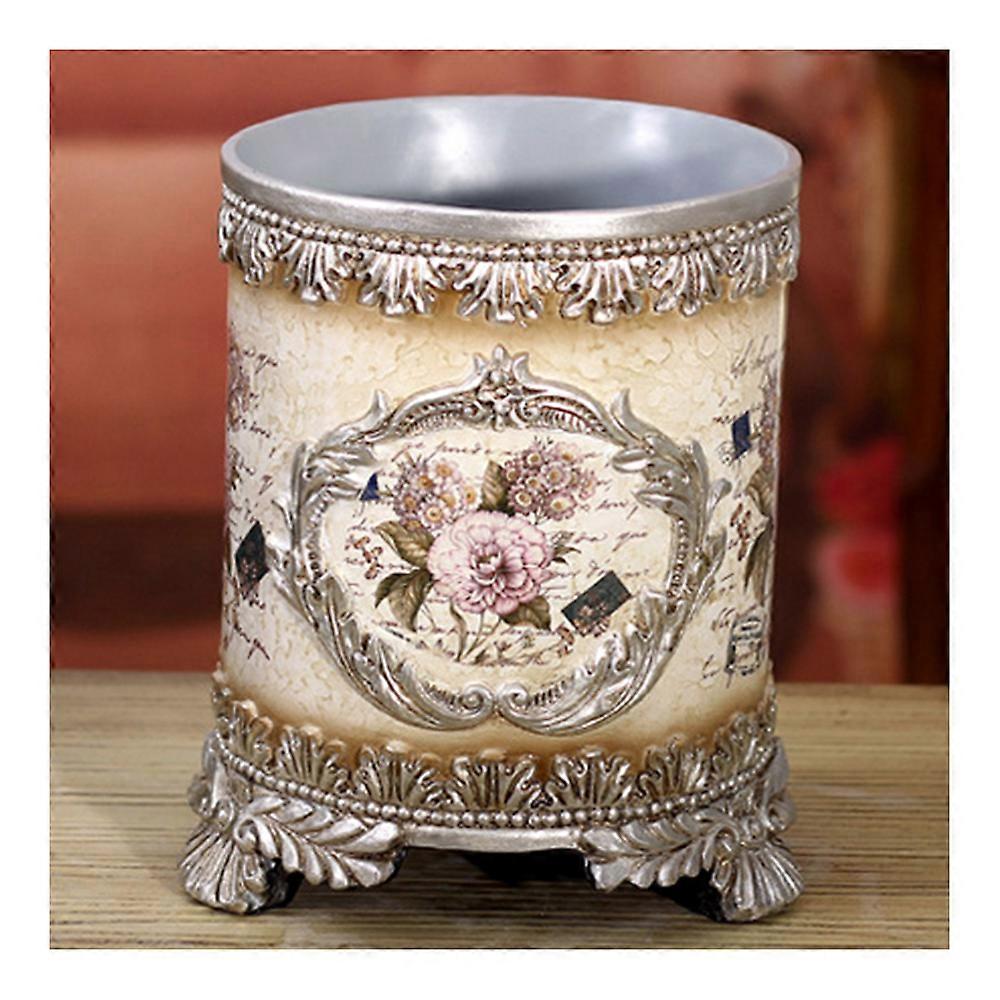 Classical Colored Painting Resin Deluxe Trash Bin Gift