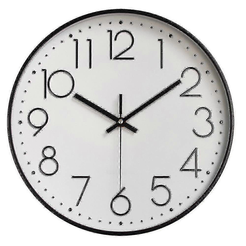 Wall clock silent no ticking quality quartz, round easy to read