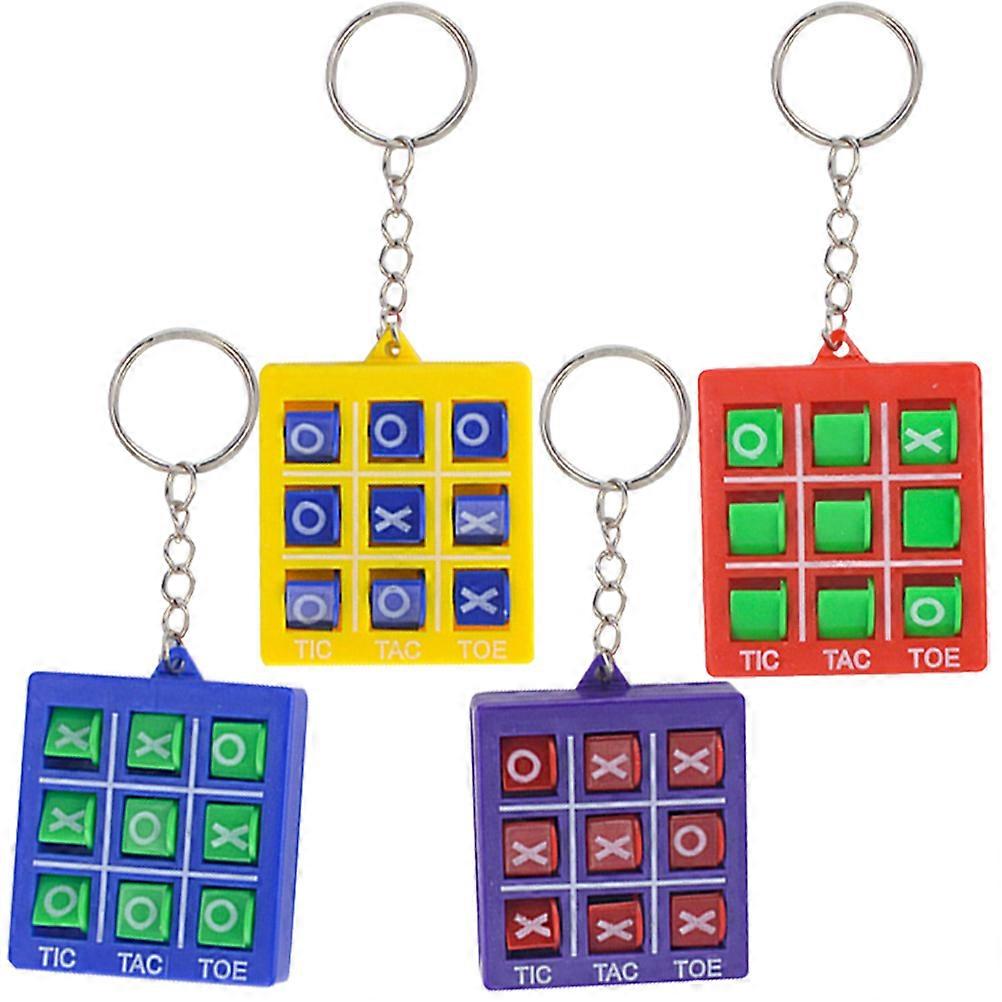 4Pcs Chess Keychains XO-type Chess Toys Kids Chess Key Rings Small XO-type Chess Hanging Keychains
