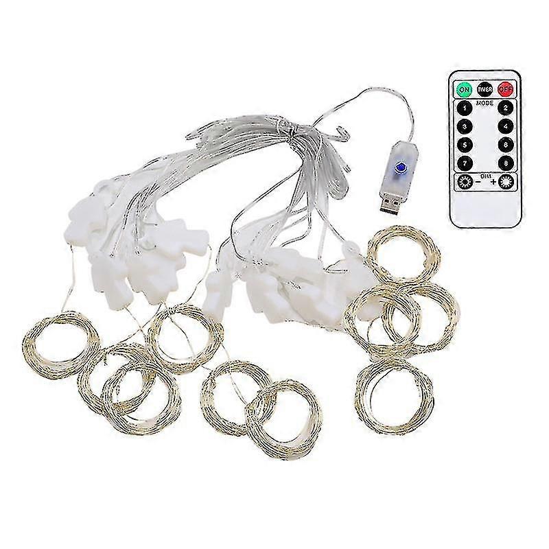 3x3m 8 Pattern Decorative Christmas Party Decorations 5 Colors Window Hanging Fairy Tale Garland Smart String Curtain Lights