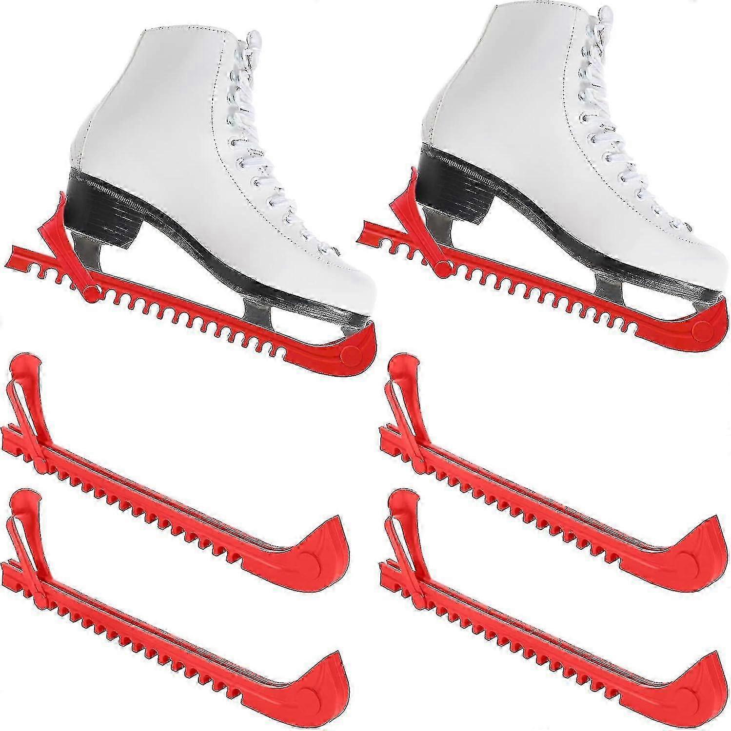 4Pcs Adjustable Ice Skate Blade Guards - Hockey Skate Protector Covers for Ice Skating