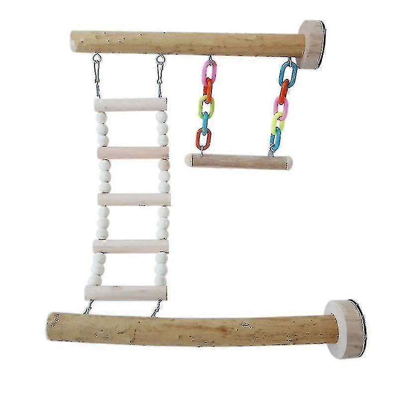 ウッドバードパーチスタンドトイオウムスイングクライミングはしごバードケージプレイジムインコの遊び場 オウム 恋人