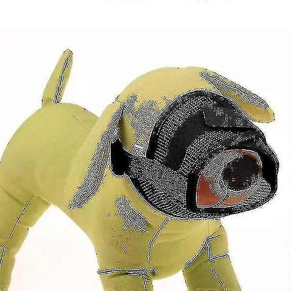 Dog Muzzle Breathable Nylon Comfortable Soft Mesh Adjustable Pet Mouth Mask Prevent Bite, Size L:
