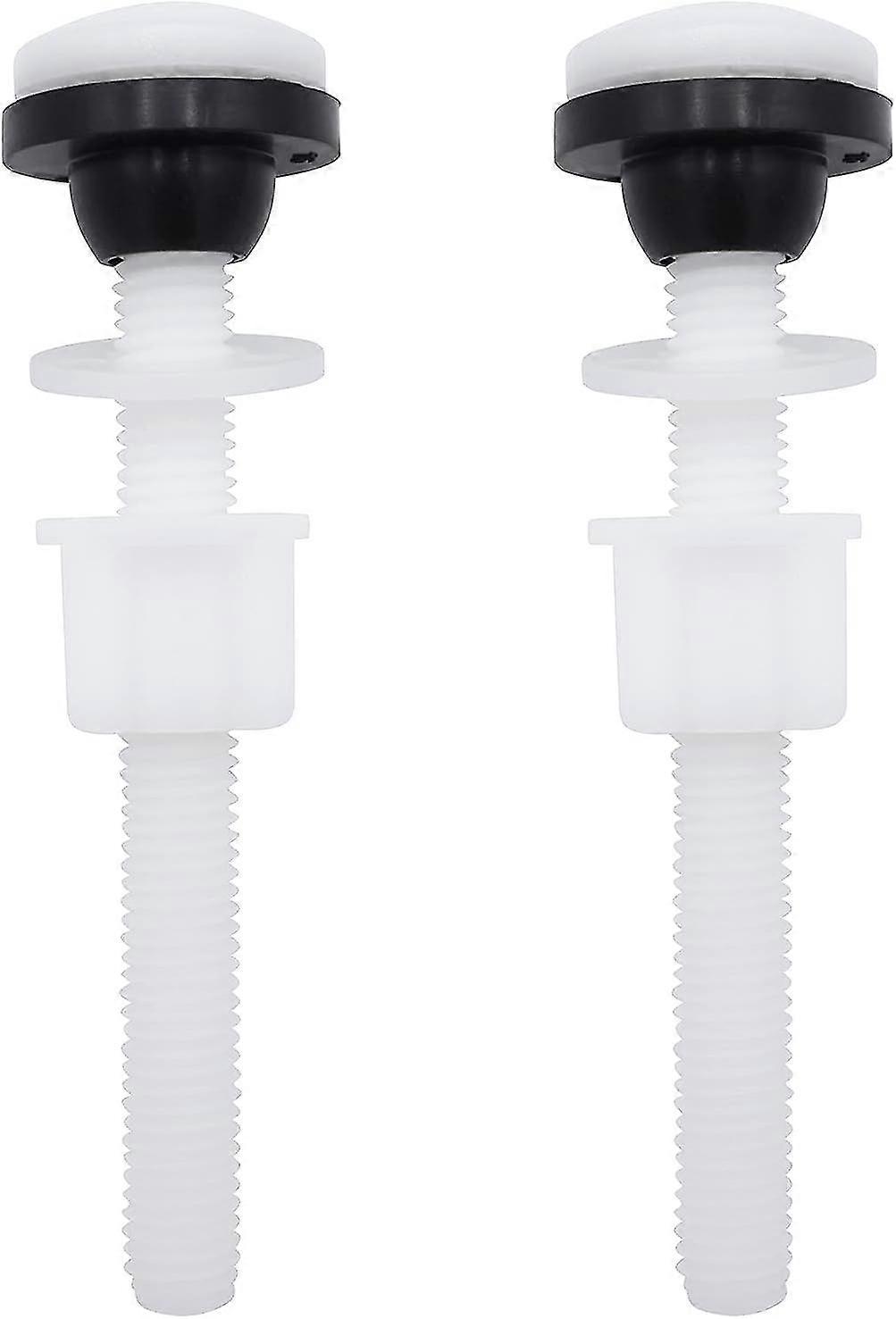 2 Pack Plastic Toilet Seat Hinges And Nuts With Washers