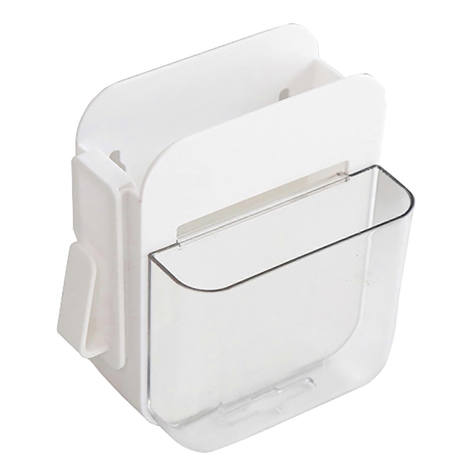 Transparent Wall Mount Remote Control Holder Mobile Phone Charging Stationery Cosmetics Storage Rack - Multifunctional