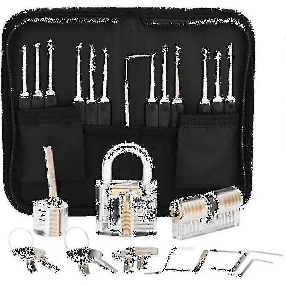 Multifunctional Lock Repair Tool Set Professional Lock Picking Kit (black)