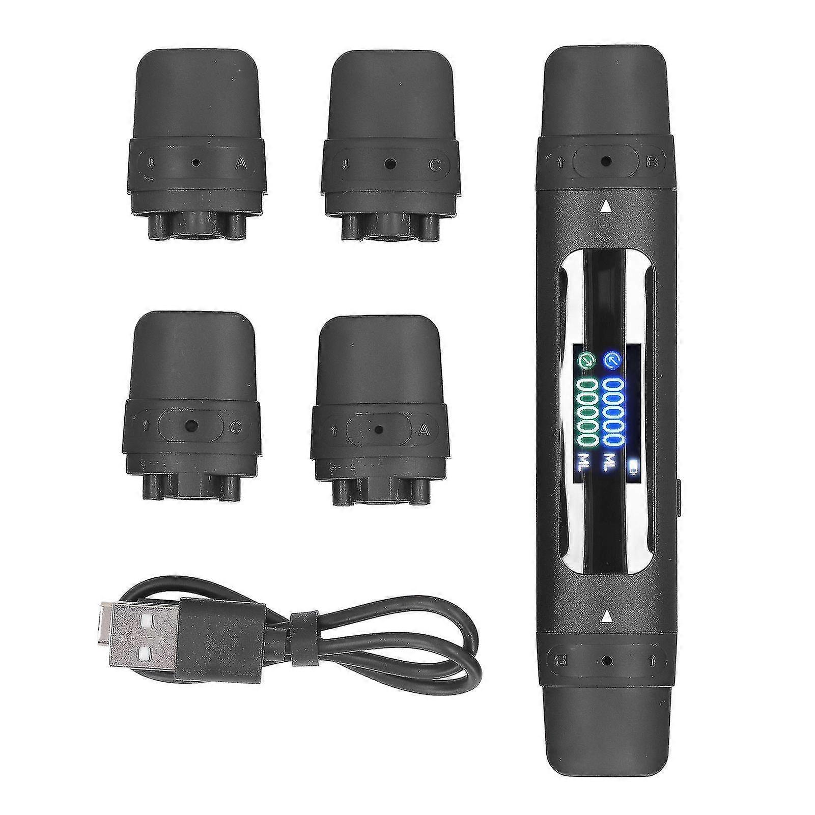 Black Handheld Breathing Trainer Device - Adjustable Resistance Levels for Improved Lung Capacity and Respiratory Muscles