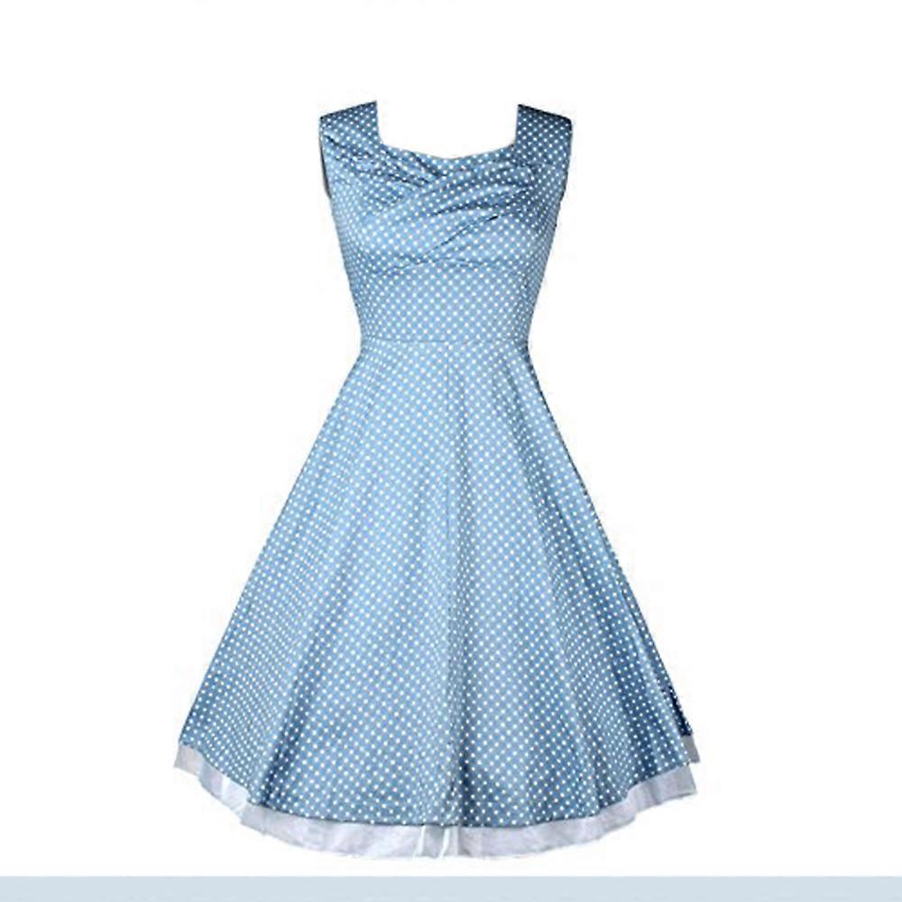 Vintage Hepburn Estilo Mangasless Square Vestido