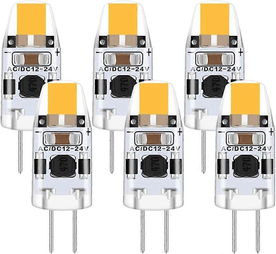 G4 LED Bulb 2W, 6pcs 12V G4 Bulb Warm White 3000K, G4 LED Bulb 15W Equivalent G4 Halogen Bulb, Halogen LED Bulb 200LM, G4 LED Dimmable