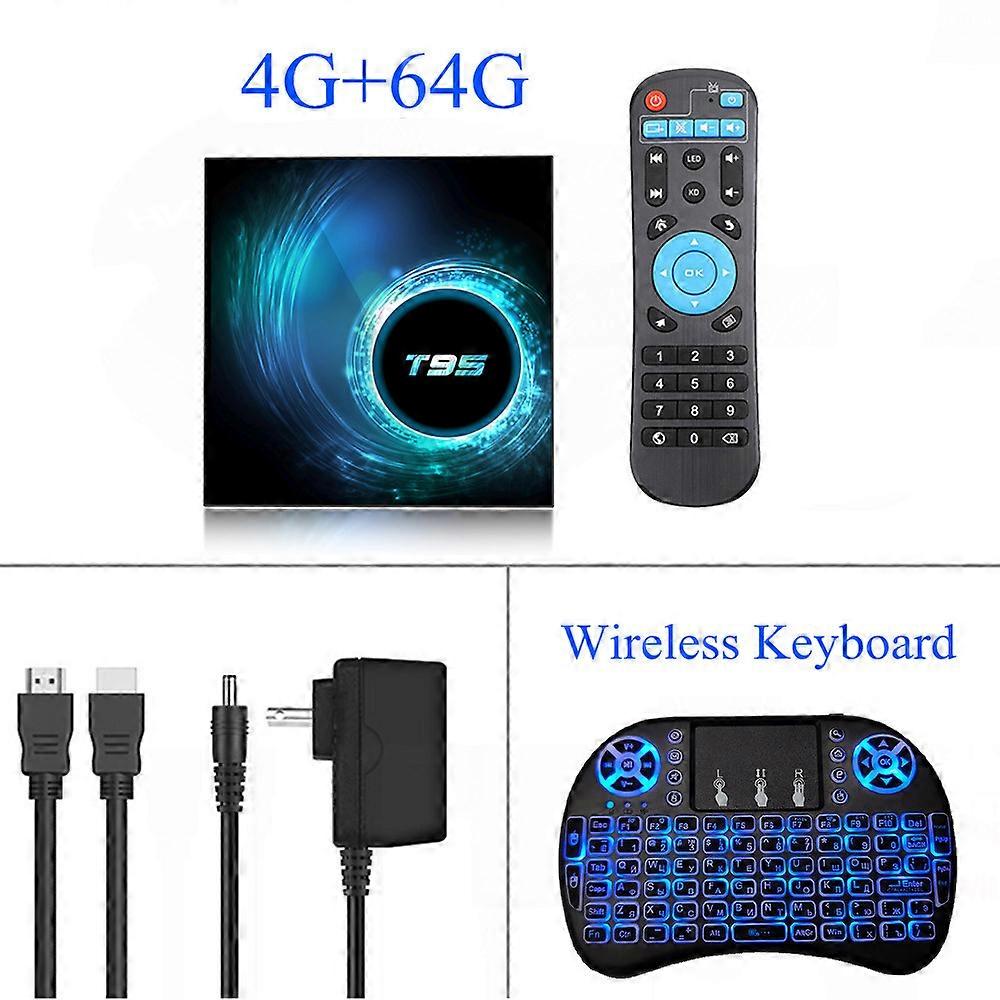 T95 Smart Tv Box Android 10 Bluetooth 5.0 2.4g & 5g Wifi 128g 3D Voice 16g 32gb 64gb 4k Quad Core Set-Top Box HD Media Player