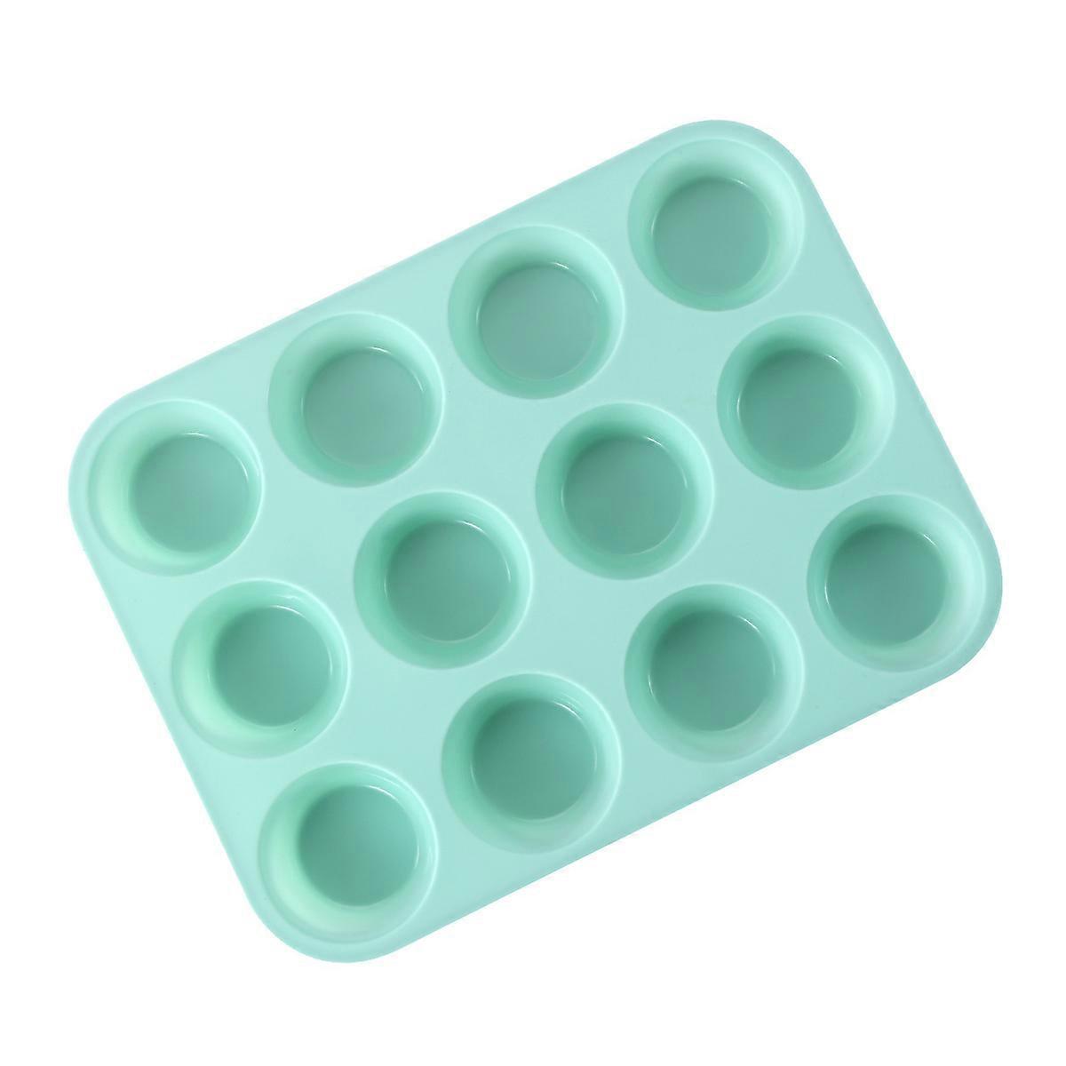 1pc Silicone 12 Muffin Muffin Cup Cake Mold, Cup Cake Mold Muffin Cake Oven Pan