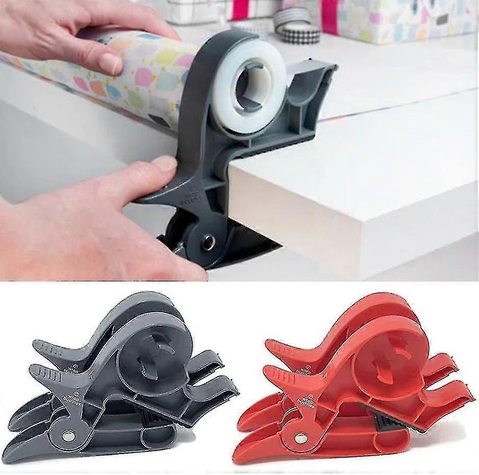 Wrap Buddies Tabletop Gift Wrapping Tool Tape Dispenser Paper Roll Holder Clip p202411261071