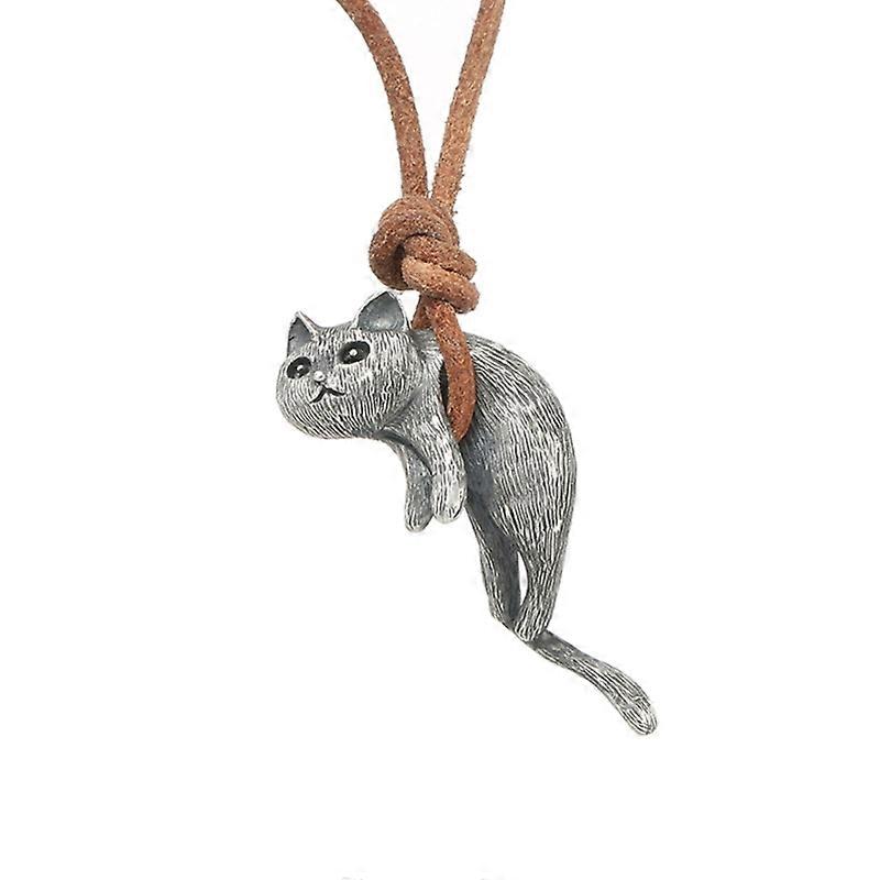 Chat pendentif collier déclaration bijoux Collier d’art fait à la main pour les femmes filles