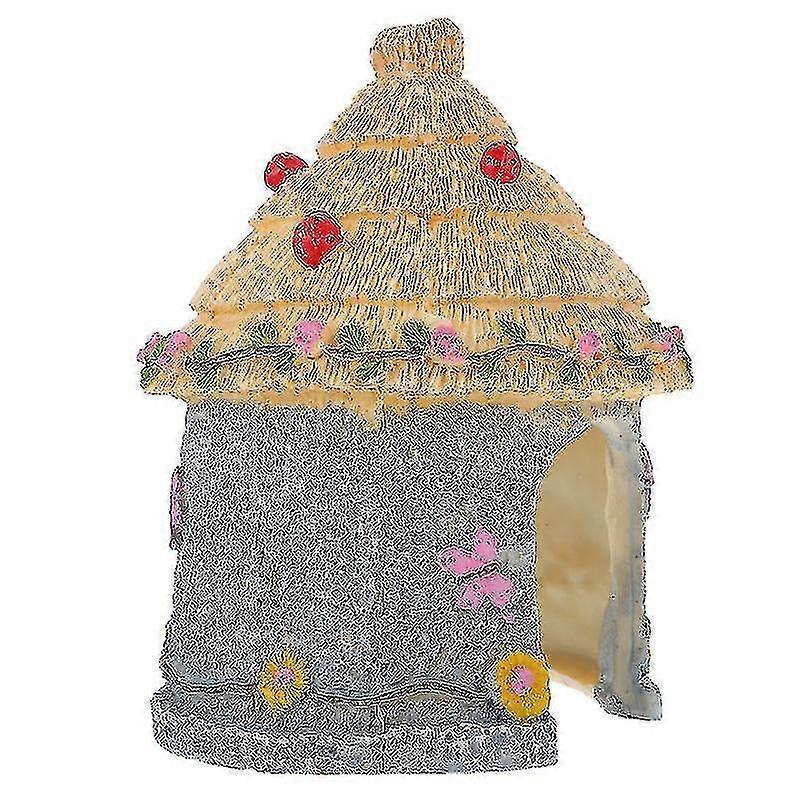 19x12x12cm Assorted Color Small Animal Habitat Accessories Small Reptile Rest House Resin Fish Tank