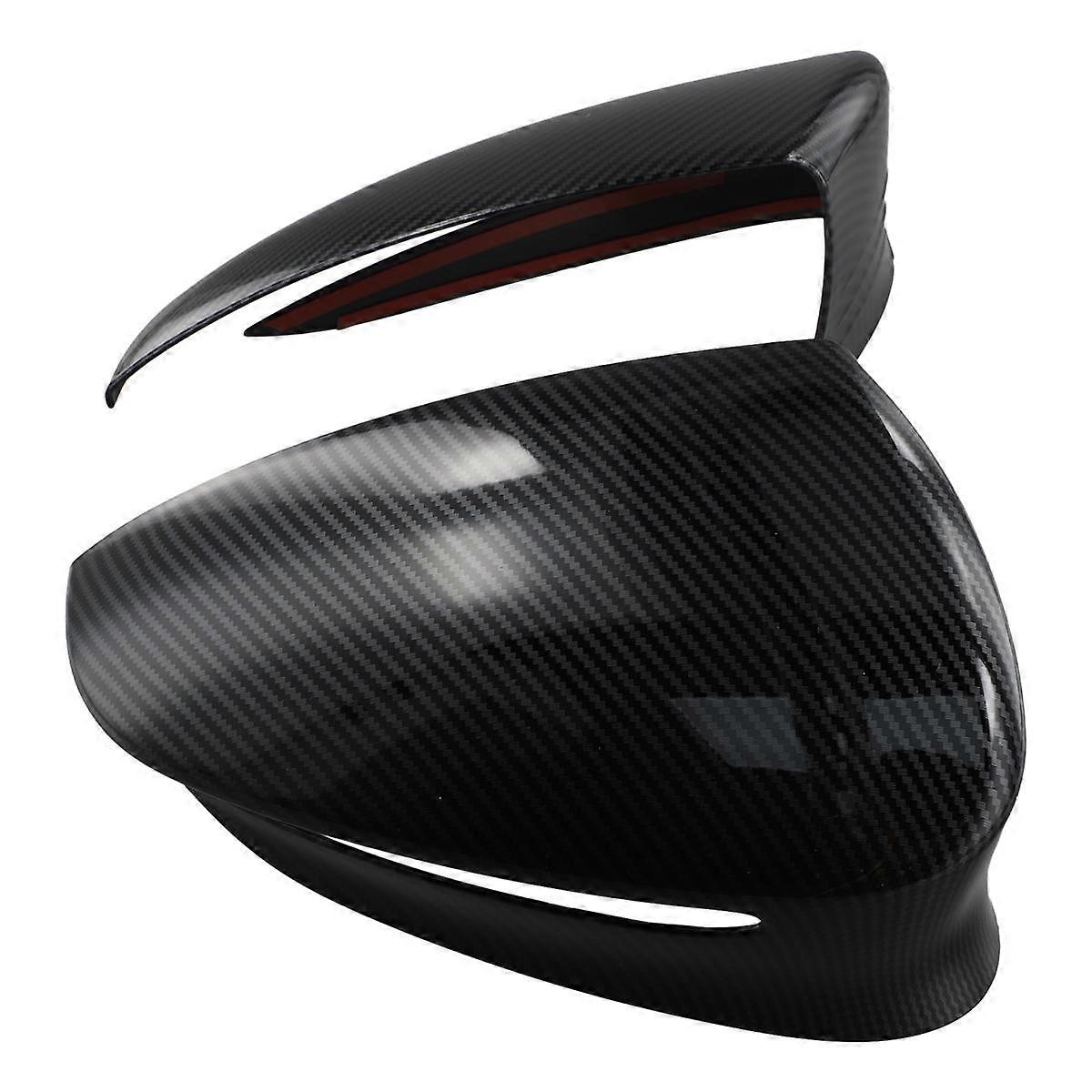 Car Side Door Mirror Cap Rearview Mirror Cover Trim Protective Carbon Fiber Look for TANG