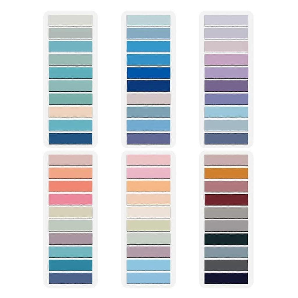 1200 Sheet Morandi Fluorescent Index Tabs Rectangle Sticky Note for Students