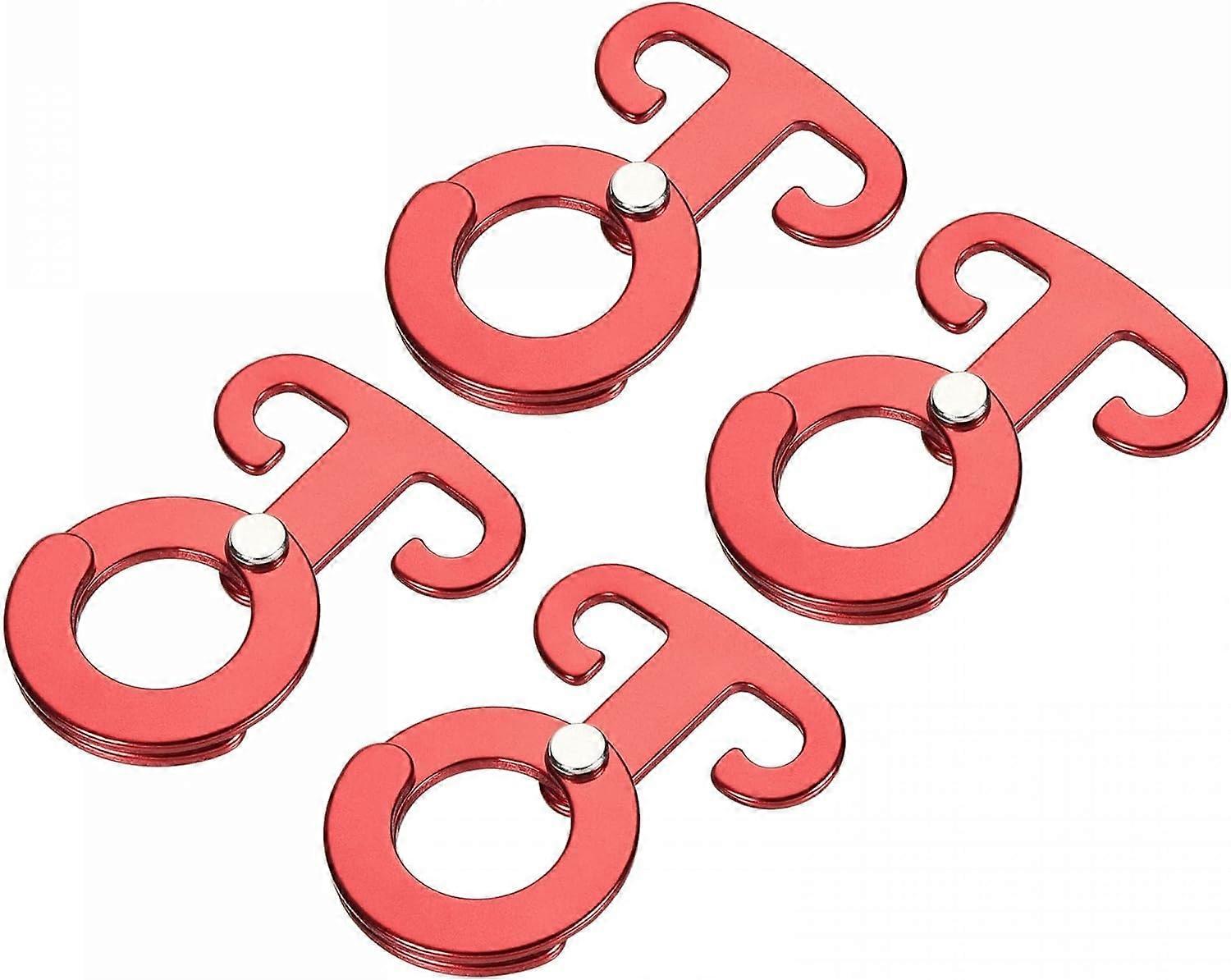 Aluminum T-Ring Hook Cord Loops Self-locking Camping Rope Hook Hanger for Hiking Backpacking Picnic