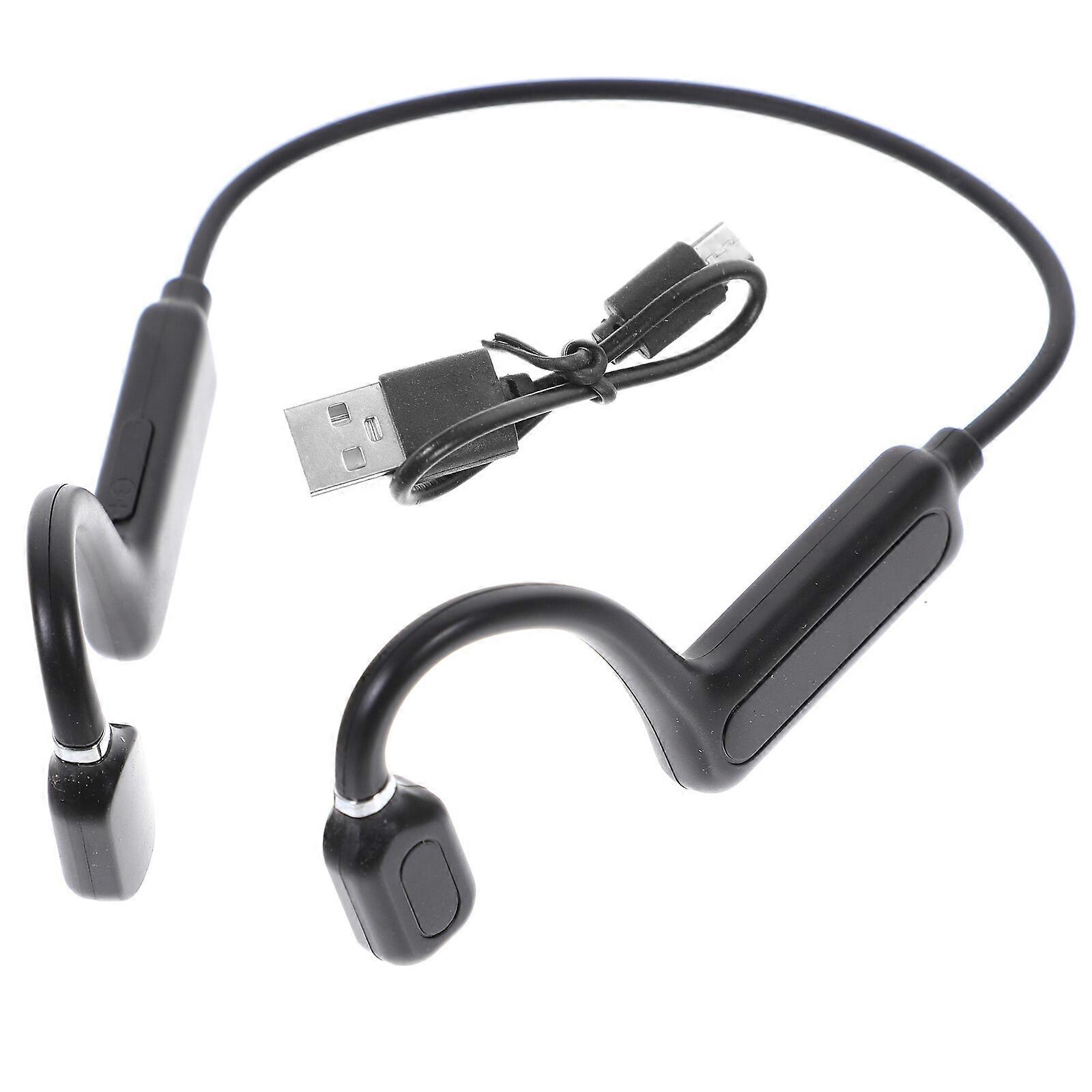 Wireless Bone Conduction Headset Rechargeable Cordless Stereo Open Ear Headset