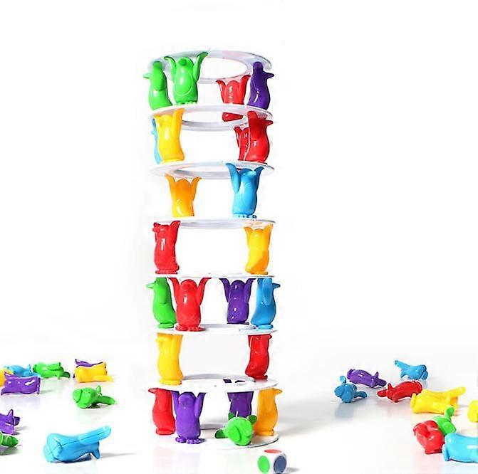 Penguin Tower Collapse Balance Game Toy For Children