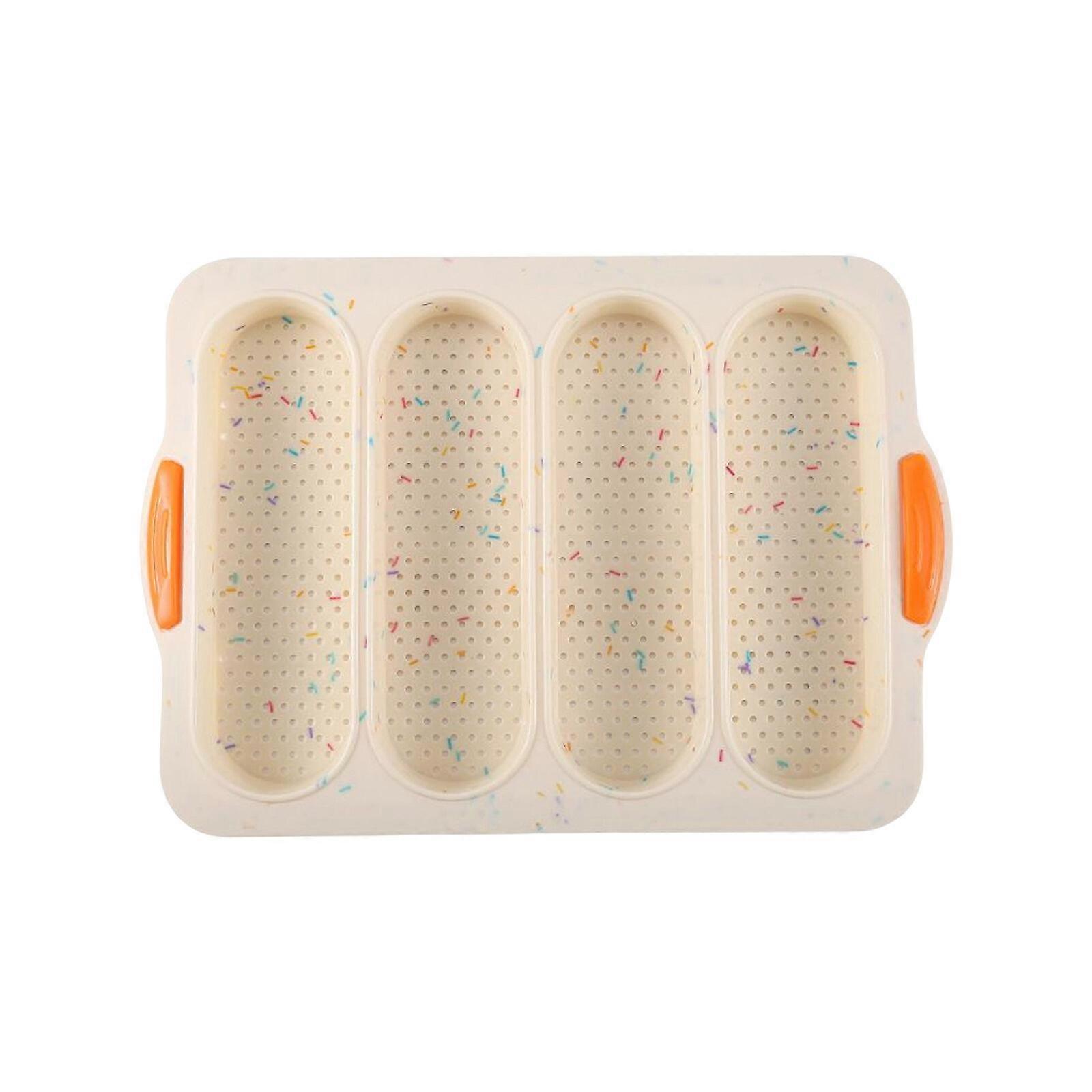 4 Slot Toast Bread Mold Baking Mould Silicone DIY Tool Rectangle Bakeware Cake Loaf Pan